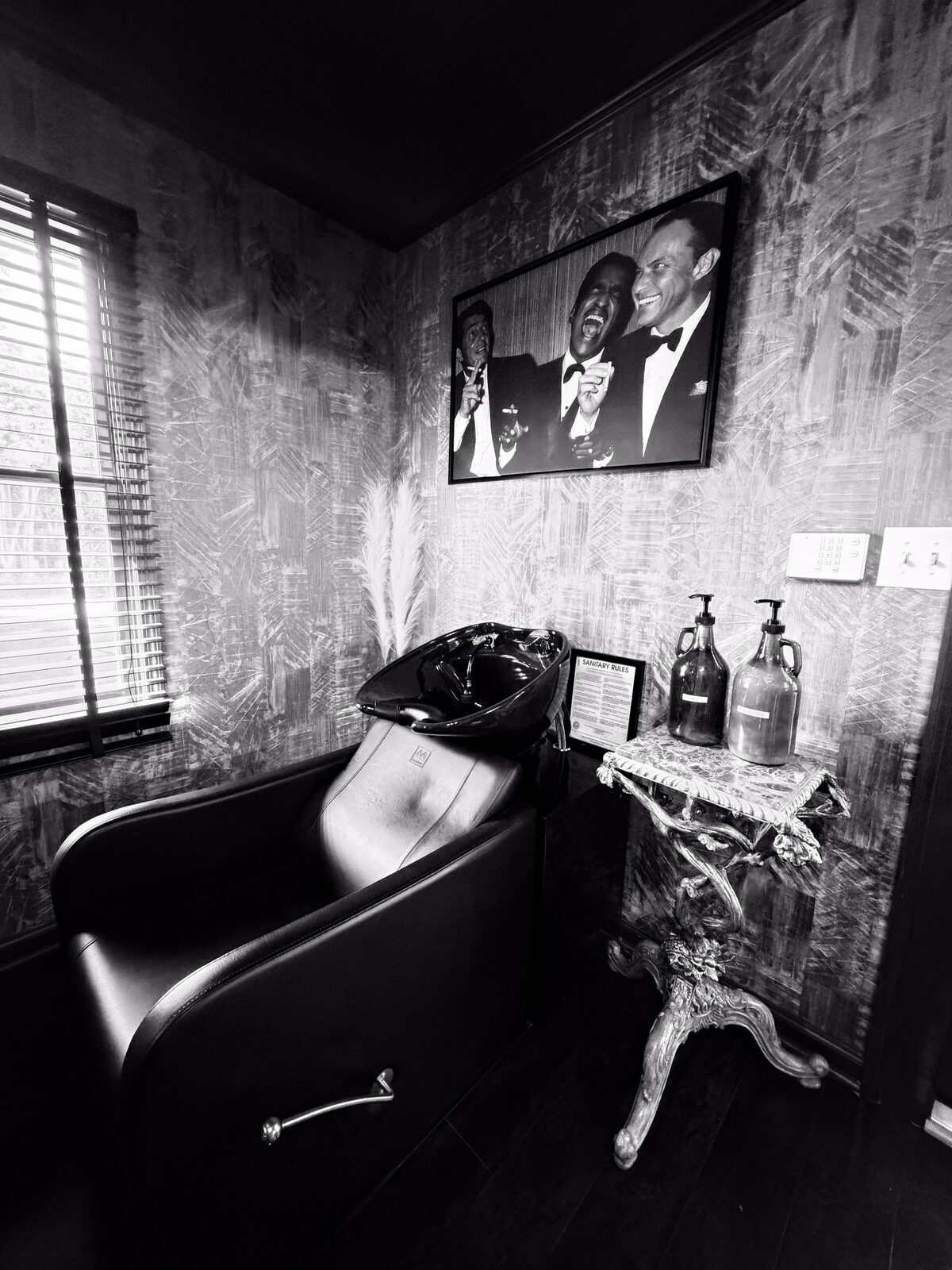 Shampoo and wash station